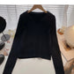 Reversfaden-Pullover Pullover Langarm-Top 6570