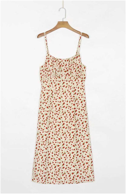 New slim fit, slim and versatile Vintage sling broken flowers  7133