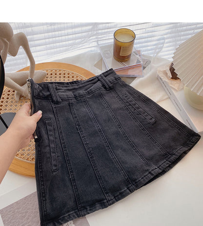 New Korean style design personalized bright line slim skirt  5630