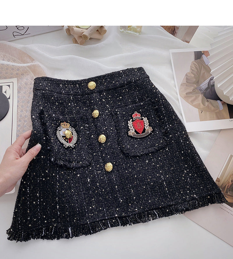 New high waist fashionable retro personalized Hip Wrap Skirt  5568