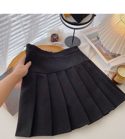 Nouvelle jupe taille haute polyvalente coréenne slim A-line 5386
