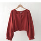 Design sense niche shirt versatile blouse  6256