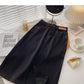 Denim skirt with high waist and split design  5698