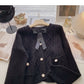 Round neck Vintage bow sweater coat  6195