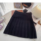 Korean version small man solid color versatile knitted A-shaped high waist skirt  5452