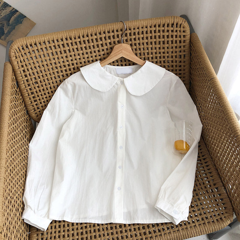 Old age literary style long sleeved shirt  6233