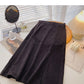 Rock in A-Linie mit hoher Taille, vertikales und geteiltes Design 5734