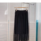 Slim and versatile elastic high waist A-line skirt  5793