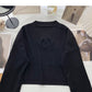 Fauler Strickpullover einfarbig V-Ausschnitt Pullover Top 6677