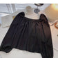 Niche fashion slim square collar collarbone top  6326