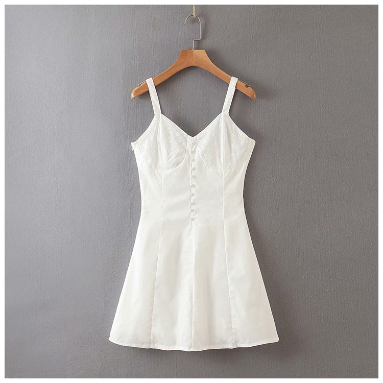 Sexy girl suspender skirt small man Strapless slim dress  7066