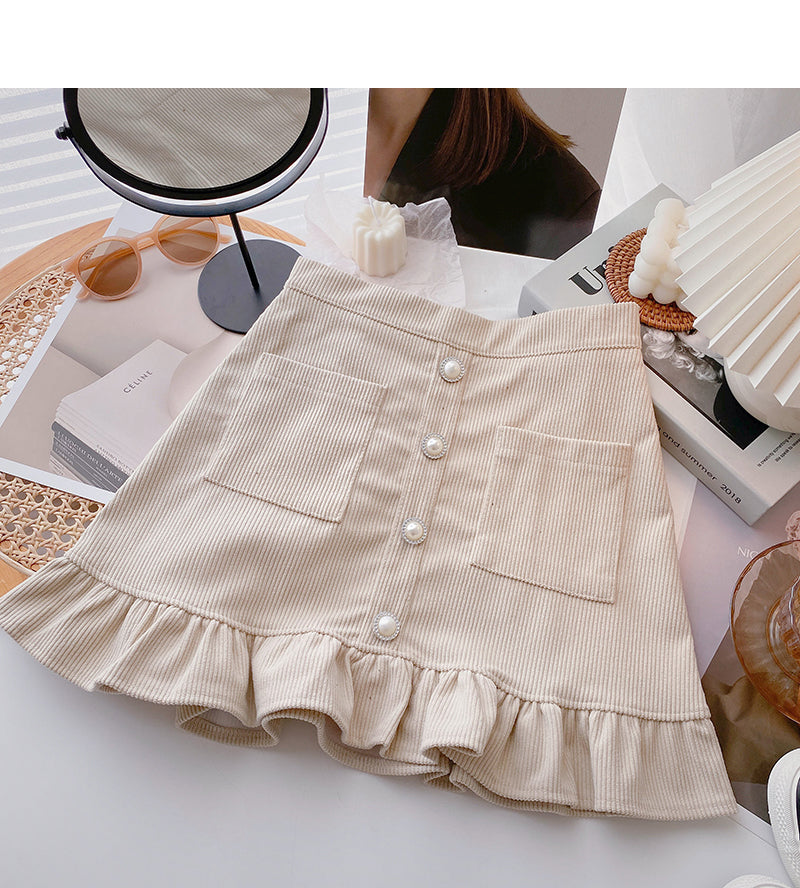 New Korean fashion slim Ruffle Skirt  5619