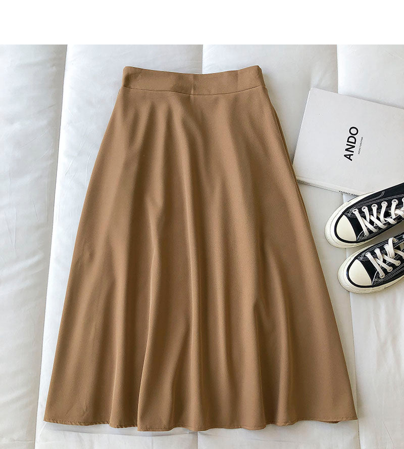 New Korean long skirt with gentle and thin temperament  5689