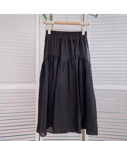 Korean version of gentle hanging medium length skirt  5798