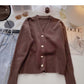 Korean retro personalized single breasted top fashion  5977