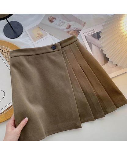 Slim high waist pleated skirt to prevent light loss  5470