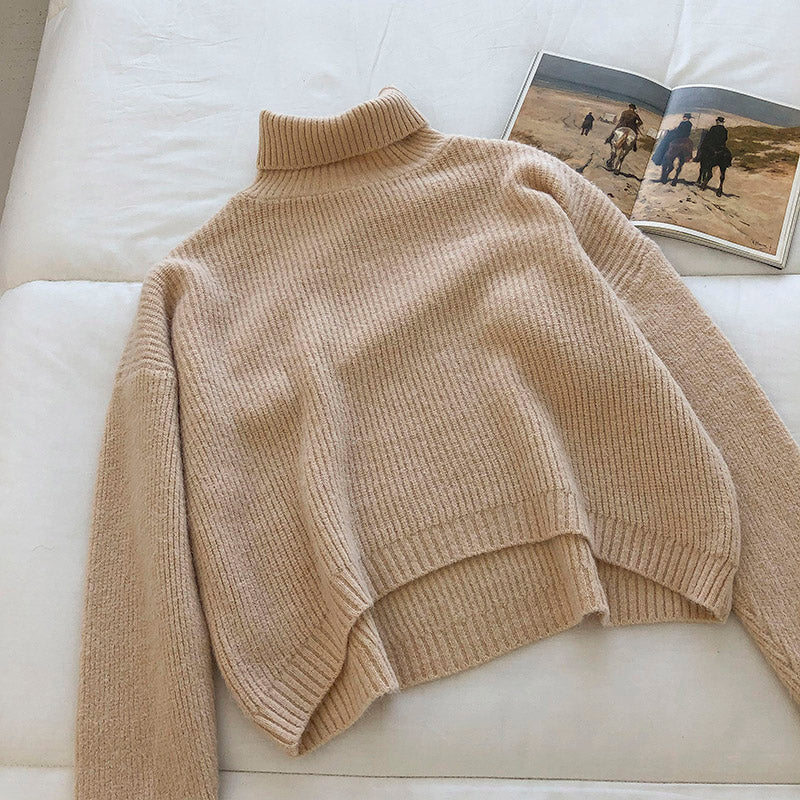 New Korean version simple solid color loose top fashion  5842