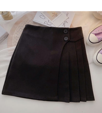 Minority Design altersreduzierender schmaler Faltenrock mit hoher Taille 5416
