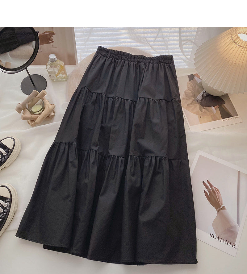 Foreign style slim design high waist elastic skirt 5817