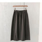 New Korean version simple and versatile elastic waist skirt  5685