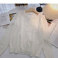 Cardigan knitted coat solid color long sleeve single breasted top  6580