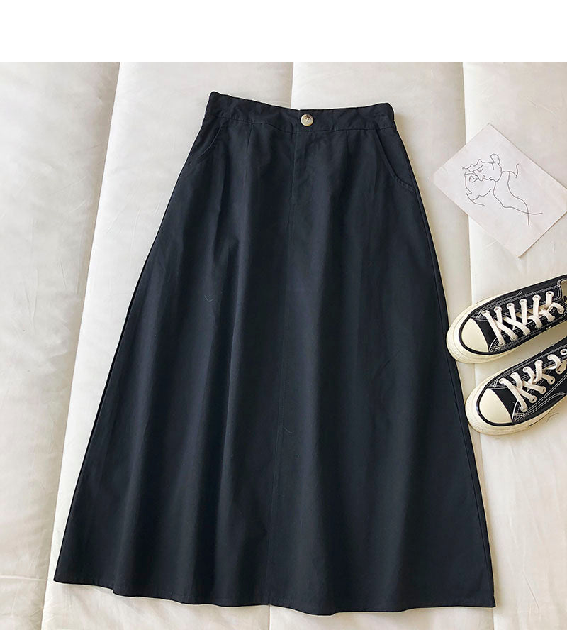 New Korean version of Hong Kong style casual casual skirt  5690