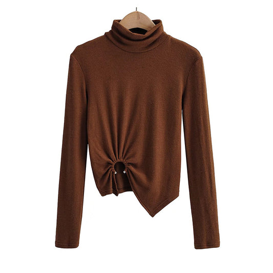 VDesign sense high neck sweater slim and short bottoming  7502