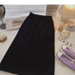 A-line mid length skirt with high waist and A-line  5720