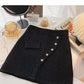 Design sense irregular diamond inlaid decorative high waist A-shaped skirt  5599