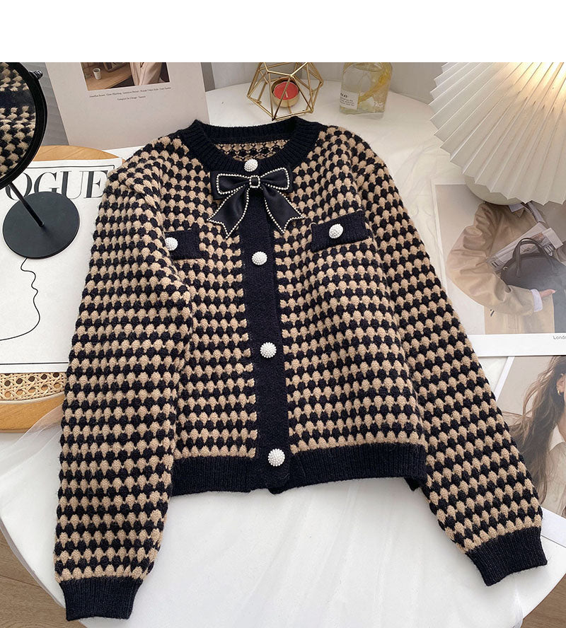 Nouveau pull à nœud xiaoxiangfeng à la mode coréenne 6026