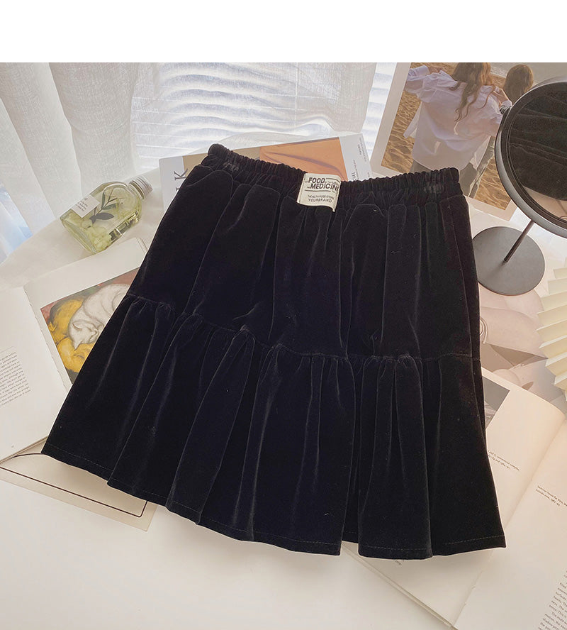 Nouvelle jupe plissée taille haute à la mode coréenne 5477