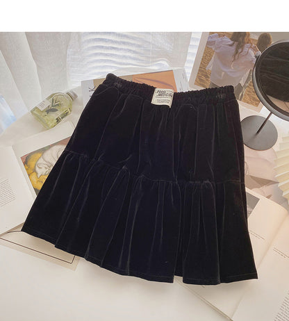 Nouvelle jupe plissée taille haute à la mode coréenne 5477