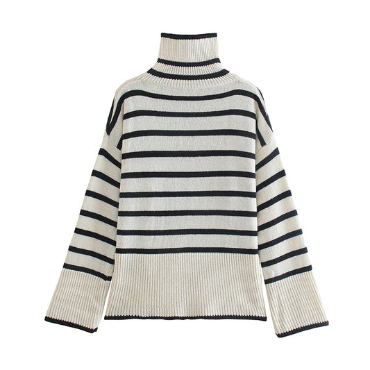 Haut tricoté polyvalent à manches longues de style étranger et de niche 7423