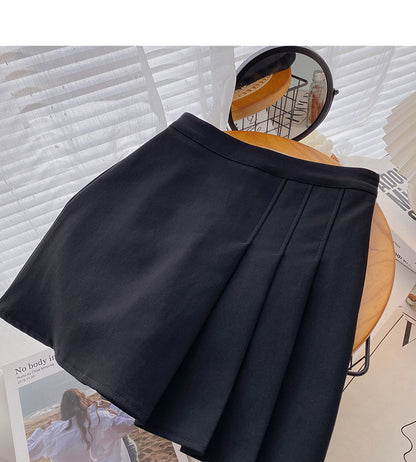 New Korean versatile age reducing high waist pleated skirt  5519