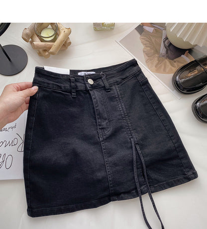 Nouvelle jupe en corde fendue rétro de mode coréenne 5522
