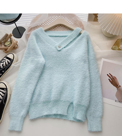 Koreanische Mode, ausländischer Stil, süßes Design, Langarm-Top, Mode 6184