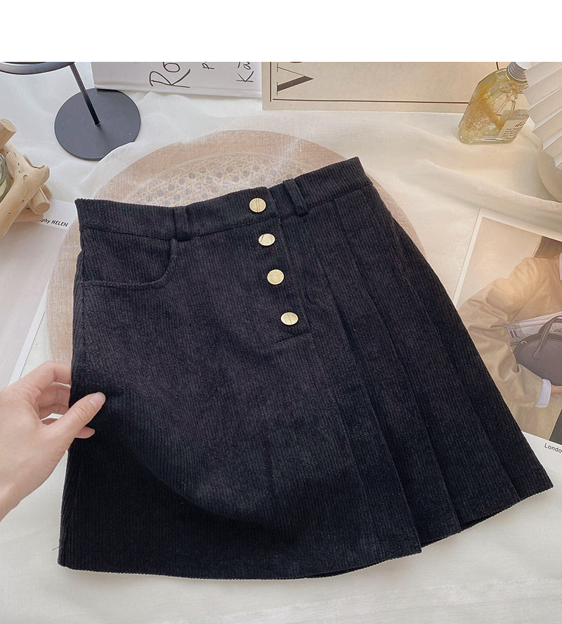 Jupe trapèze taille haute à coupe slim 5653