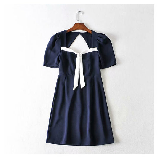 Hepburn kleines Duftkleid Taille geschlossener kleiner Mann Plissee French 7045