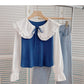 Babykragen Color Blocking Bandage Langarmshirt 6400