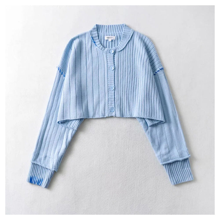 Nouveau pull japonais doux à simple boutonnage 7233