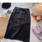 Split retro style thin skirt one step skirt  5705