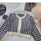Small aging short long sleeve Knitted Top  6439
