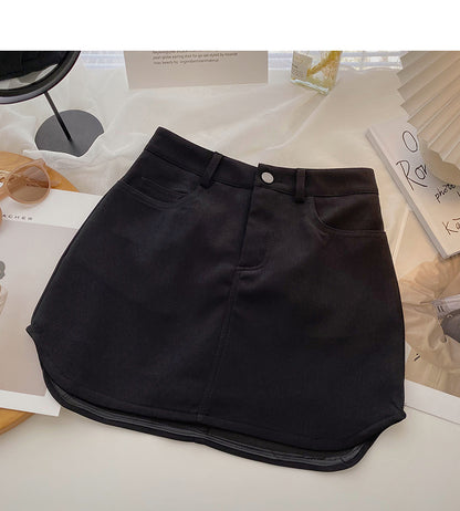 The new Korean version shows a slim A-shaped hip wrap skirt  5625