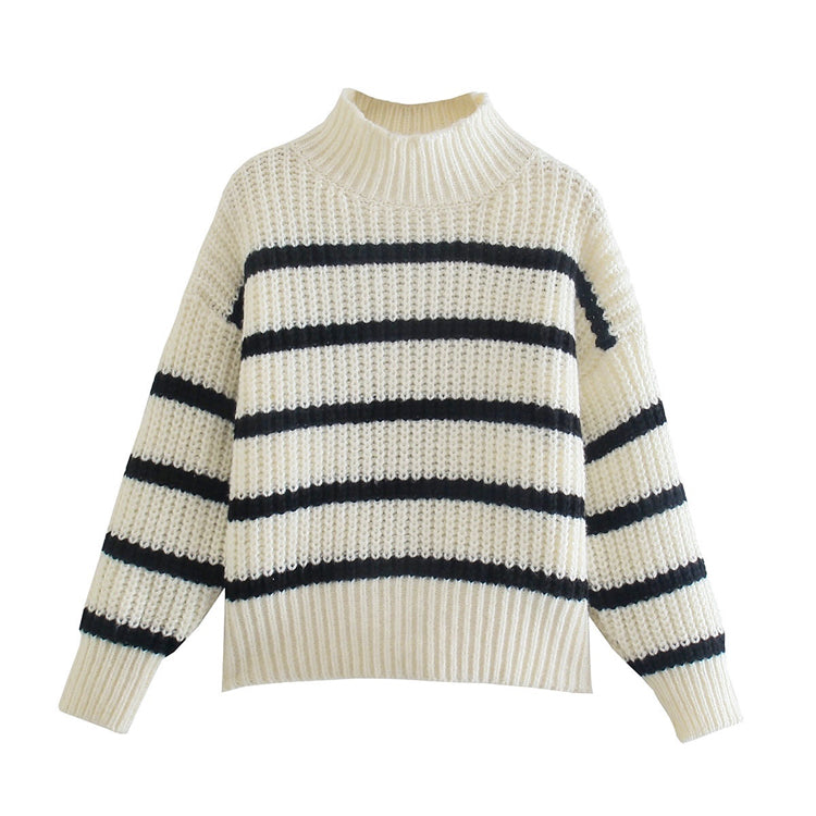 Pull simple à manches longues et ample pour réduire l'âge 7445