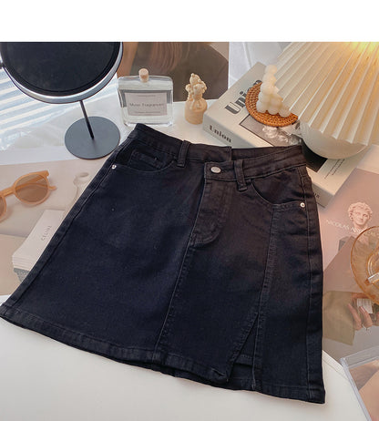 Korean minority design split A-line skirt fashion  5617