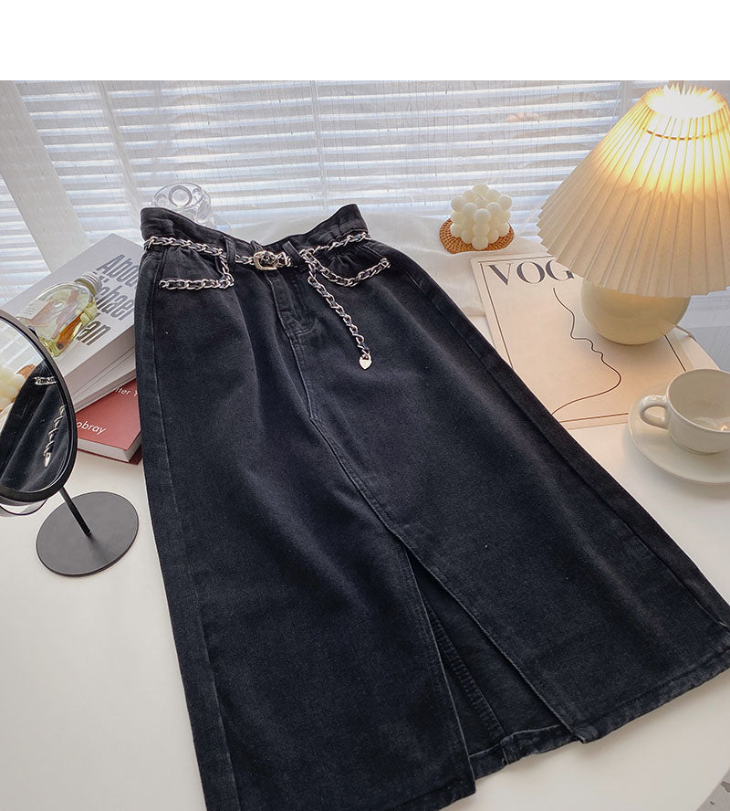 Neuer A-Linien-Rock im Nischendesign mit hoher Taille und hoher Taille 5717