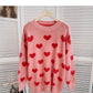 Pull jacquard Lazy Wind Love à manches longues et fines, marée 6172