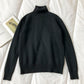 Korean warm pile high neck thin Pullover long sleeve top  5844