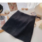 New Korean slim solid high waist A-line skirt  5609
