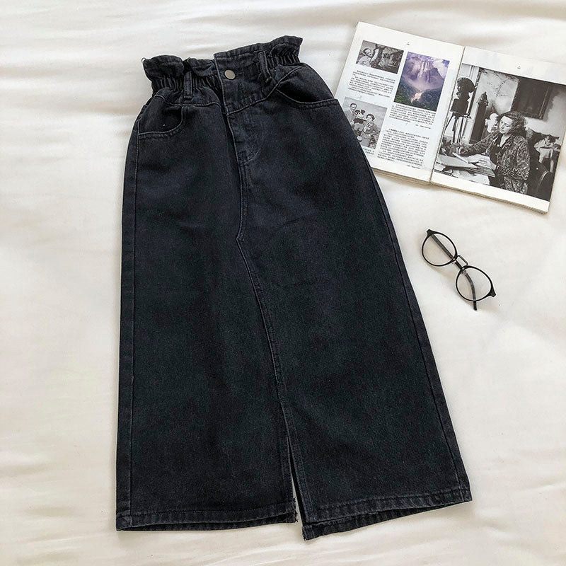 Denim skirt design, split Hip Wrap Skirt, fashion belt  5675